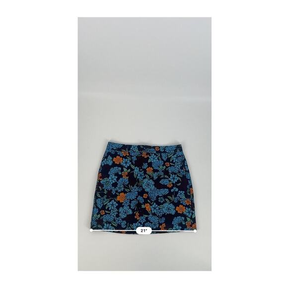 LOFT Blue Multicolored Womens Skirt (B18#4) - Picture 6 of 8